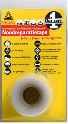 Nood reparatietape 3mx25mm transp - Deltafix
