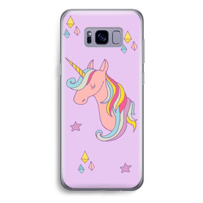 Roze eenhoorn: Samsung Galaxy S8 Plus Transparant Hoesje
