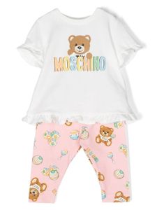 Moschino Kids ensemble haut-legging Teddy Bear - Blanc