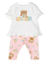 Moschino Kids ensemble haut-legging Teddy Bear - Blanc - thumbnail