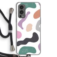Memphis Shapes: OnePlus Nord 2 5G Transparant Hoesje met koord