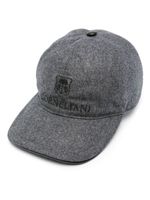 Corneliani logo-embroidered virgin wool cap - Gris