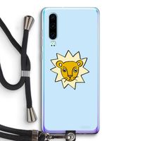 Kleine leeuw: Huawei P30 Transparant Hoesje met koord