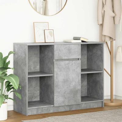 Dressoir met lade 101x35x76 cm spaanplaat betongrijs