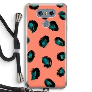 Pink Cheetah: LG G6 Transparant Hoesje met koord