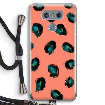 Pink Cheetah: LG G6 Transparant Hoesje met koord