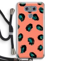 Pink Cheetah: LG G6 Transparant Hoesje met koord