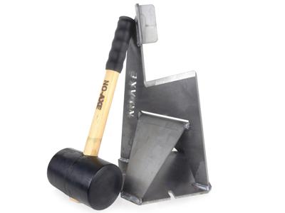 No-Axe NO-AXE Houtklover blank staal met hamer - Veilig en efficiënt hout splijten