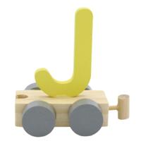 JeP kids houten treinletter J-geel