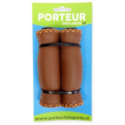 Porteur Handvatten leer bruin