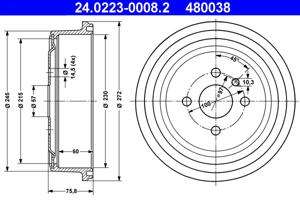 ATE Remtrommel 24.0223-0008.2