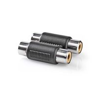 Nedis Stereo-Audioadapter | 2x RCA Female | 2x RCA Female | 1 stuks - CAGB24952BK CAGB24952BK - thumbnail