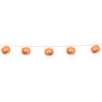Halloween deco LED verlichting/lampjes pompoenen - op batterijen - 180 cm - griezel uitstraling Halloween deco LED verlichting/lampjes pompoenen - op batterijen - 180 cm - griezel uitstraling