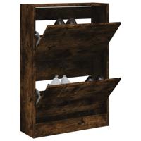 VidaXL Schoenenkast 60x21x87,5 cm bewerkt hout gerookt eikenkleurig
