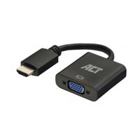 ACT 0,15 meter HDMI-A male naar VGA female adapter, met audio