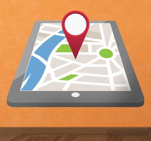 Sticker tablet locatie aanwijzen