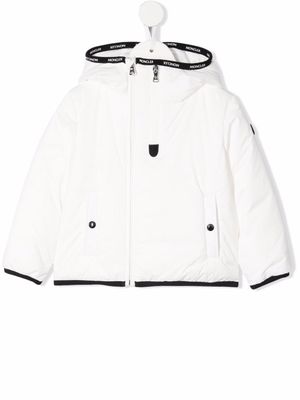 Moncler Enfant veste zippée à capuche - Blanc