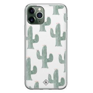 iPhone 11 Pro Max siliconen telefoonhoesje - Cactus print
