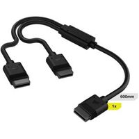 Corsair iCUE LINK Cable, 1x 600mm Y-Cable with Straight connectors, Black - thumbnail