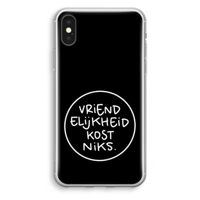 Vriendelijkheid: iPhone X Transparant Hoesje