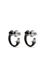 Nikos Koulis boucles d'oreilles Enery en or blanc 18ct pavées de diamants - Noir - thumbnail