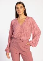Aaiko Alana Chiffon Flower Pes 509 T-shirt Korte Mouw 171614 Dusty Berry