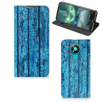 Nokia 3.4 Book Wallet Case Wood Blue - thumbnail