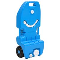 Watertank op wielen 25 L blauw - thumbnail