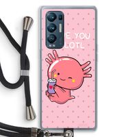 Love You A Lotl: Oppo Find X3 Neo Transparant Hoesje met koord
