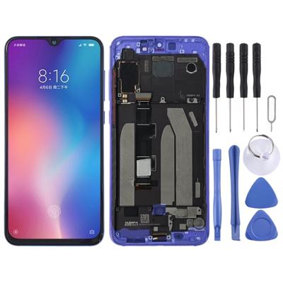 LCD-scherm en digitizer volledige montage met frame voor Xiaomi mi 9 SE (blauw)