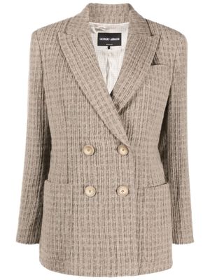Giorgio Armani blazer à boutonnière croisée - Tons neutres