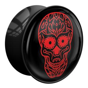 Double Flared Plug met Magic Skull Design Acryl Tunnels & Plugs