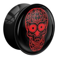 Double Flared Plug met Magic Skull Design Acryl Tunnels & Plugs