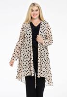 Yoek Cardi-blouse POLKA | Beige | Maat 54/56