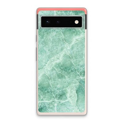 Groen marmer: Google Pixel 6 Transparant Hoesje