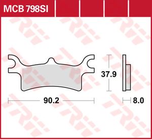 TRW Remblokken, en remschoenen voor de moto, MCB798SI Sinter offroad