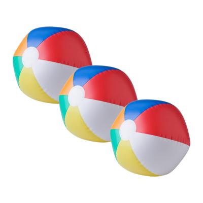 Impression Strandbal - 3x - opblaasbaar - zwembad speelgoed - gekleurd - D26 cm Impression Strandbal - 3x - opblaasbaar - zwembad speelgoed - gekleurd - D26 cm