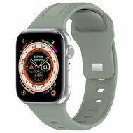 Square siliconen band - Grijsgroen licht - Geschikt voor Apple Watch 38mm / 40mm / 41mm / 42mm Square siliconen band - Grijsgroen licht - Geschikt voor Apple Watch 38mm / 40mm / 41mm / 42mm