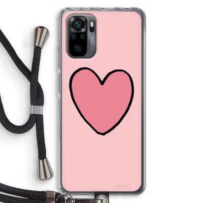 Hartje: Xiaomi Redmi Note 10 Pro Transparant Hoesje met koord