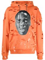 Mostly Heard Rarely Seen hoodie Get Out à effet taches de peinture - Orange