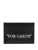 Off-White porte-cartes Quote Bookish en cuir - Noir - thumbnail