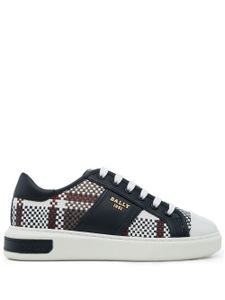 Bally baskets Myller en cuir à motif tartan - Bleu