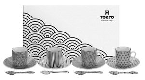 Espressoset 80ml - Tokyo Design Studio Nippon Black - 12-delig