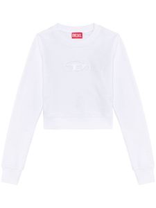 Diesel F-Slimmy-Od cut-out cropped sweatshirt - Blanc