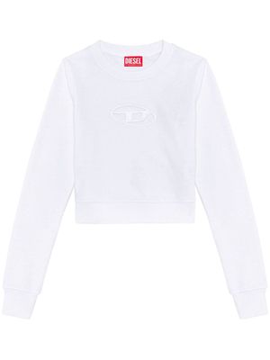 Diesel sweat F-Slimmy-Od à coupe crop - Blanc