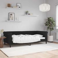 Slaapbank 90x190 cm fluweel zwart