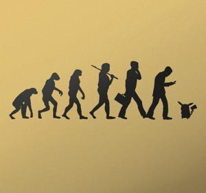 Pokemon Go Menselijke Evolutie Muursticker
