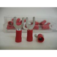 Bofix kabelschoen amp vork m5 rood (25st)