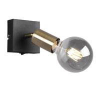 Trio Zwart gouden wandlamp Vannes R80181708 - thumbnail