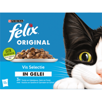 FELIX® Original Vis Selectie in Gelei Kattenvoer 12x85g bij Jumbo